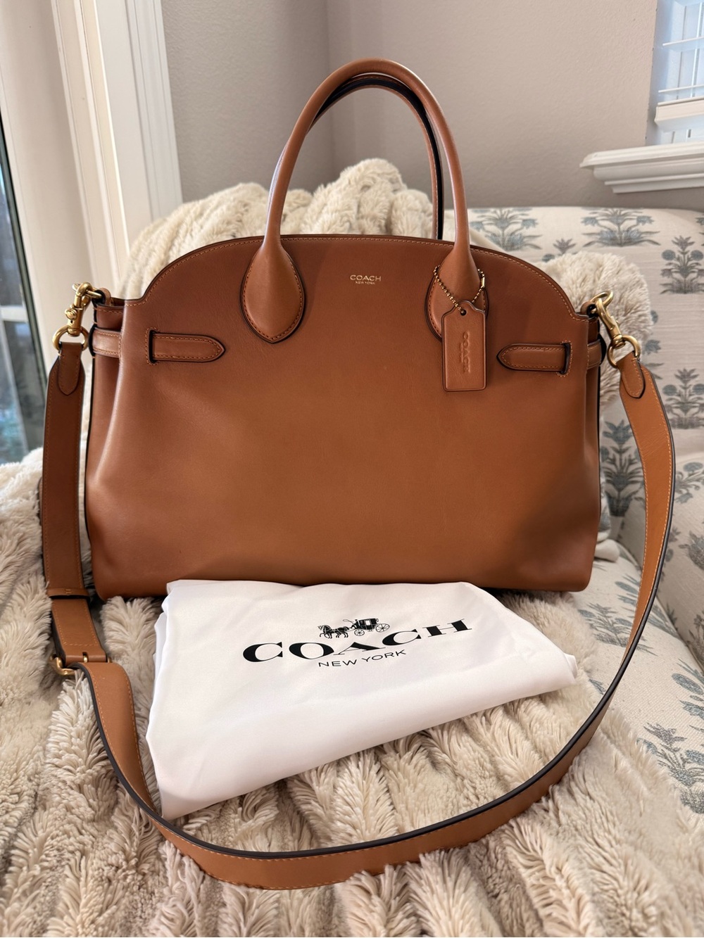 Coach Soft Empire Carryall Bag 40 in Tan.